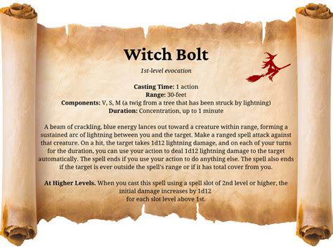 Witch bolt 5e dndebeyond